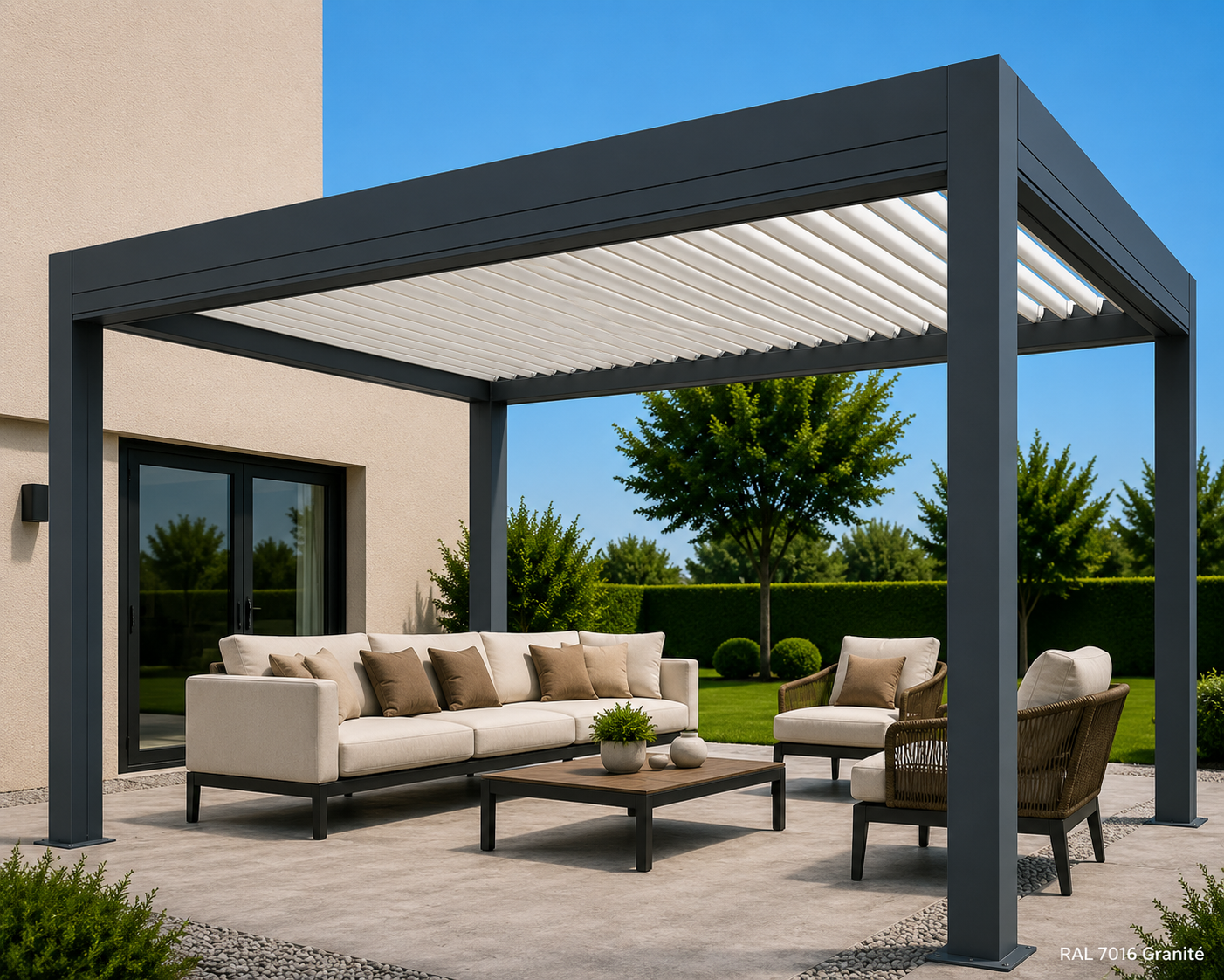 Pergola RAL 7016 Granité